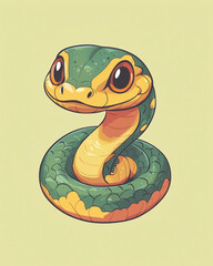 Fototapeta premium 蛇のイラスト
