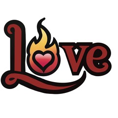 Love.  red love. Fair. Hand drawn lettering. Calligraphy Lettering, Vector illustration. Abstract Hand drawn creative calligraphy logo design. quotes for banner or card white background.