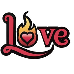 Love. red love. Fair. Hand drawn lettering. Calligraphy Lettering, Vector illustration. Abstract Hand drawn creative calligraphy logo design. quotes for banner or card white background.