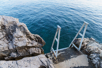Rocky Beach And Sea Water At Adria Coast