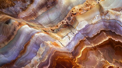 Obraz premium Unveiling the Enchantment - A Mesmerizing View of Vibrant Mineral-Adorned Hidden Caves with Varied Textures and Colors