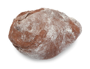 Obraz premium Chocolate dough isolated on white, top view