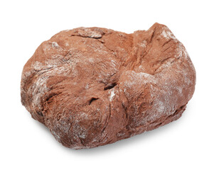 Chocolate dough isolated on white. Making cookies