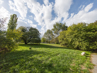 Autumn view of South Park in city of Sofia, Bulgaria