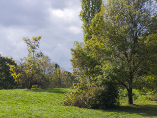 Autumn view of South Park in city of Sofia, Bulgaria