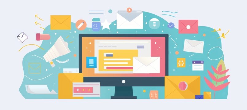 Vibrant Email Campaign Design on Desktop with Product Images and Engaging Call to Action