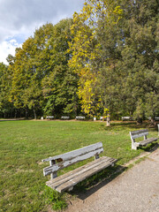 Autumn view of South Park in city of Sofia, Bulgaria