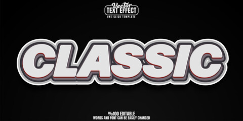 Vintage editable text effect, customizable retro and antique 3d font style