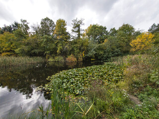 Autumn view of South Park in city of Sofia, Bulgaria