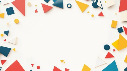 Minimalist geometric composition, abstract geometric shapes, white background, primary colors, illustration. Space for text or content.
For business, card, banner, marketing, advertising, design.