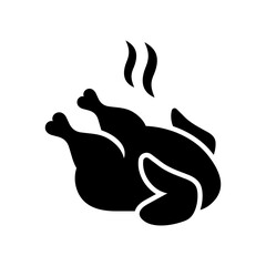 Chicken icon. Food. Meat. Vector icon isolated on white background.