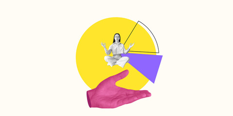 Colorful Collage Art Teamwork Abstract Business People Concept