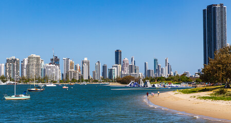 Naklejka premium The Gold Coast From Southport, Queensland, Australia