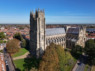 Obraz premium areal views of Beverley Minster, East Riding of Yorkshire, England