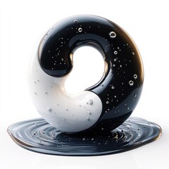Harmony of Opposites: Yin Yang Footprint Symbol