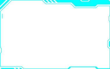 Blue control panel abstract geometric shape modern technology futuristic interface hud	
