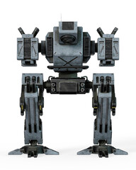 mortal war machine in white background on rear view