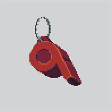 recommend clip art: Pixel art illustration Referee Whistle. Pixelated Soccer Whistle. Soccer Football Referee Whistle pixelated for the pixel art game and icon for website and video game. old school retro.