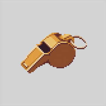 recommend clip art: Pixel art illustration Referee Whistle. Pixelated Soccer Whistle. Soccer Football Referee Whistle pixelated for the pixel art game and icon for website and video game. old school retro.