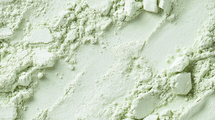 a close-up, top-down view of dried lime powder, featuring a pale green hue and fine, powdery surface