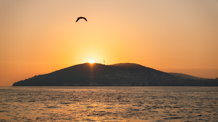 sunset on the sea