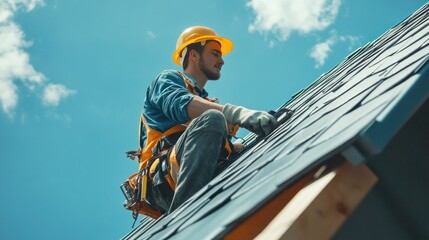 Roofing Contractor at Work