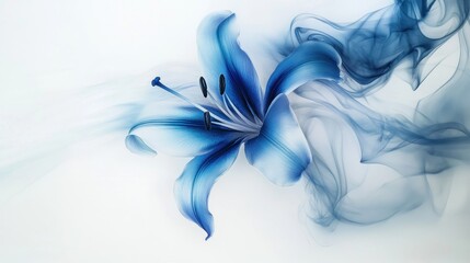 Blue Lily in Smoke