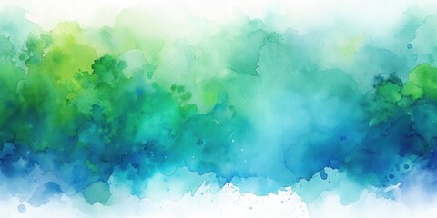 Fototapeta premium Abstract watercolor background in shades of blue and green , watercolor, abstract, background, texture, colorful, artistic