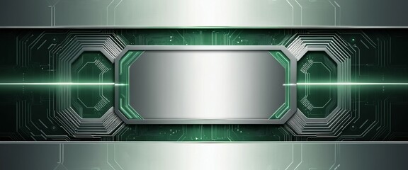 Futuristic Circuit Layers Banner