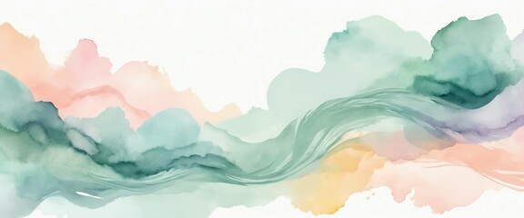 Organic Watercolor Layers Banner