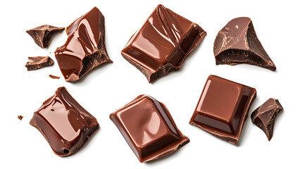 Fototapeta premium Melted Chocolate on White for Desserts Generative AI