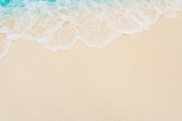 Empty beach, view from above 