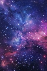 Obraz premium Stunning galaxy with vibrant stars and nebulae, deep space background