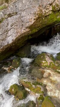 Waterfalls and cascades under the source of the river Soča, Trenta (Triglav National Park, Slovenia) - Wasserf&auml;lle und Kaskaden unter der Quelle des Flusses Soča (Triglav-Nationalpark, Slowenien)