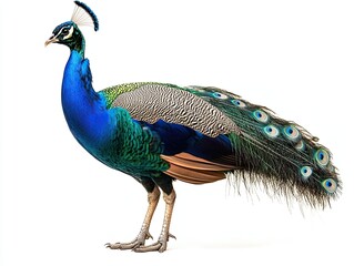Obraz premium peacock isolated on white background