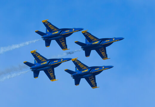 The Navy's Blue Angels demonstration Team