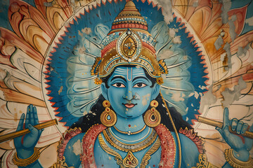 Hindu God Vishnu, Generative AI