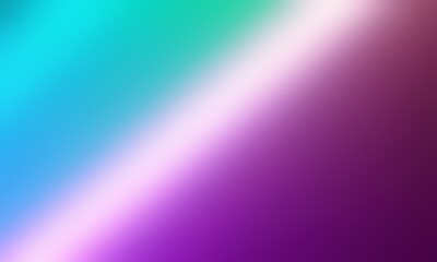 Abstract blurred background image of blue, green, purple colors gradient used as an illustration. Designing posters or advertisements.
