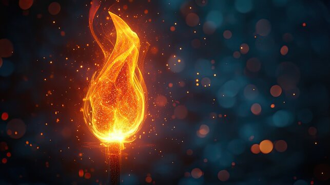 a glowing torch symbol on a dark background representing the pytorch machine learning library s logo and its powerful capabilities