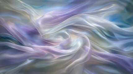 Obraz premium Abstract Draped Iridescent Fabric with Swirling Texture