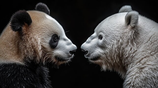 a panda and a polar bear facing each other symbolizing the comparison between pandas and polaris data analysis python packages