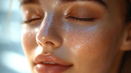 Fototapeta premium a professional cosmetologist or dermatologist in a clinic administers a botox filler injection into a patients facial area as a cosmetic procedure to reduce wrinkles and enhance beauty