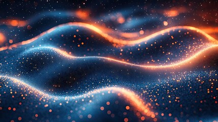 Obraz premium glossy blue and orange 3d blobs representing data points and clusters in scikit learn machine learning visualizations