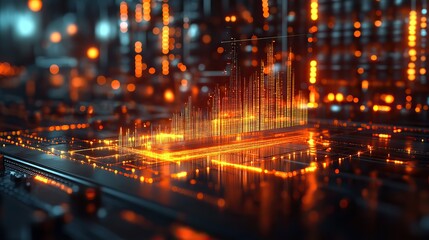 graph with fluctuating lines and oil barrels representing petroleum market trends and price dynamics