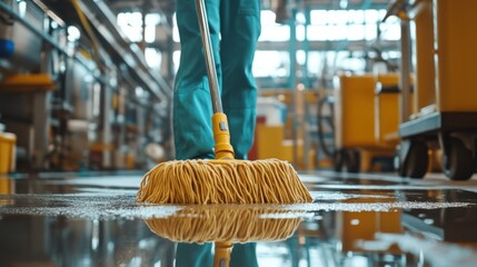 Floor cleaning mop cleaning factory