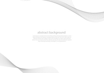 Black and white line curve technology abstract technology innovation concept vector background.