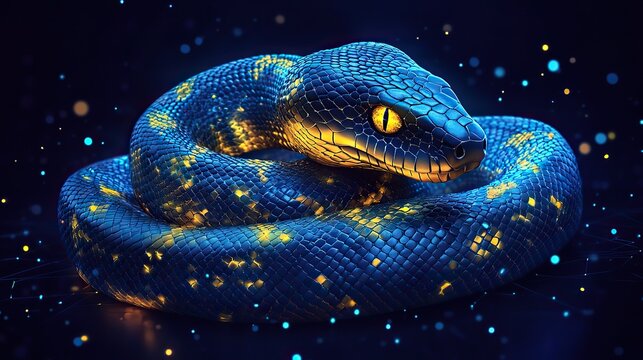 image depicting python vs javascript in tech jobs featuring a snake and javascript logo