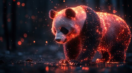 pandas text with abstract data visualization elements representing data analysis and manipulation