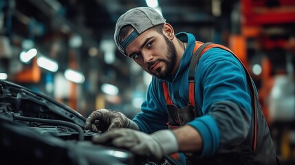 Worker Focused on Completing Tasks in a Professional Work Environment, Depicting Dedication and Productivity in a Job Setting