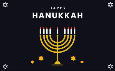 Illustration design template greeting card for hanukkah